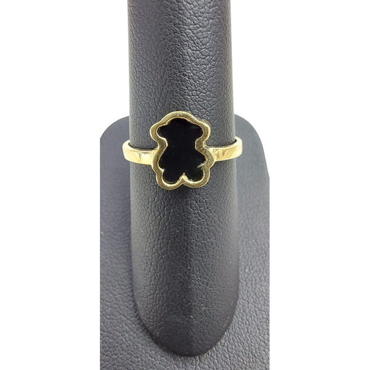 Anillo Tous Negro Joyería M De León Oro 14k + Regalo