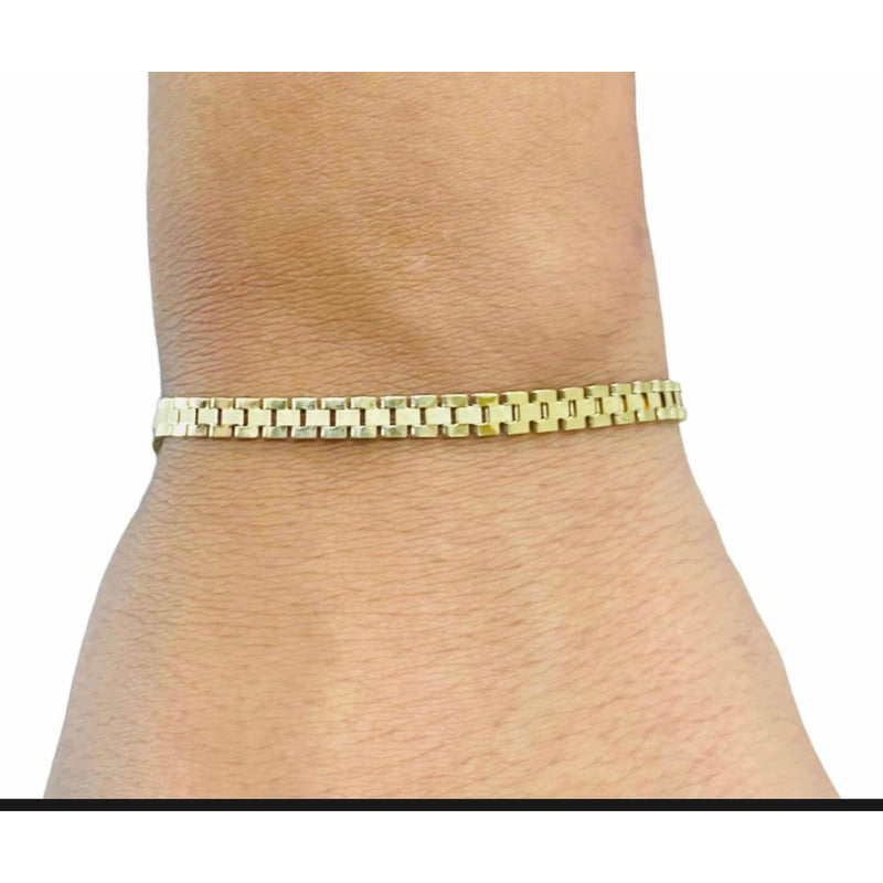 Pulsera Baby Rolex 21 Cm Oro 10 Kilates + Obsequio