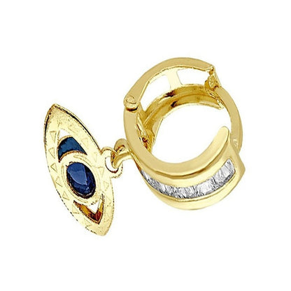 Huggies Ojito Azul Laser En Oro De 10 K + Obsequio + Envio