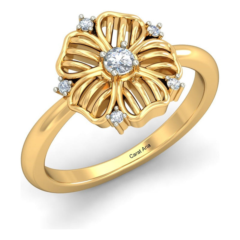 Anillo Flor Del Alba Joyería M De León Oro 10k + Regalo