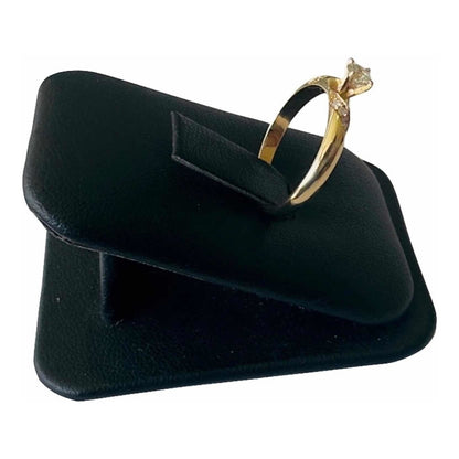 Anillo Compromiso Oro 14 K Diamantes Naturales .24 Ct/ .08ct