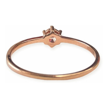 Anillo De Compromiso Liso Oro Rosa 10 K + Obsequio