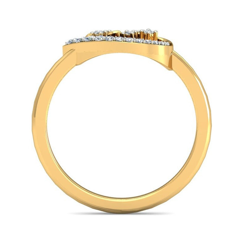 Anillo Corona Brillante Joyería M De León Oro 10k + Regalo