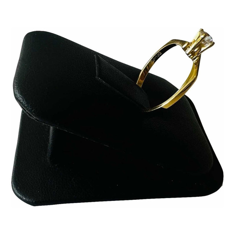 Anillo Compromiso Cuadro Entrelazado Oro 14 K + Obsequio