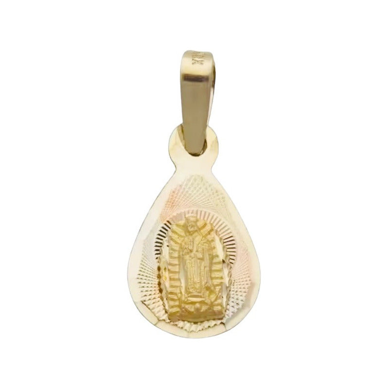 Medalla Virgen De Guadalupe Oro Florentino 14 K + Obsequio