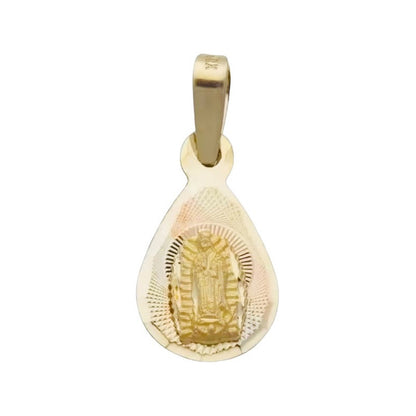 Medalla Virgen De Guadalupe Oro Florentino 14 K + Obsequio