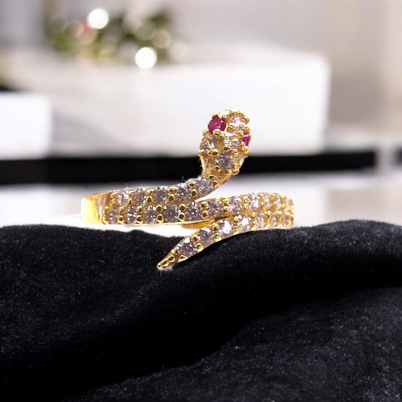 Anillo Ojos Rojos Joyería M De León  Oro 14k + Regalo