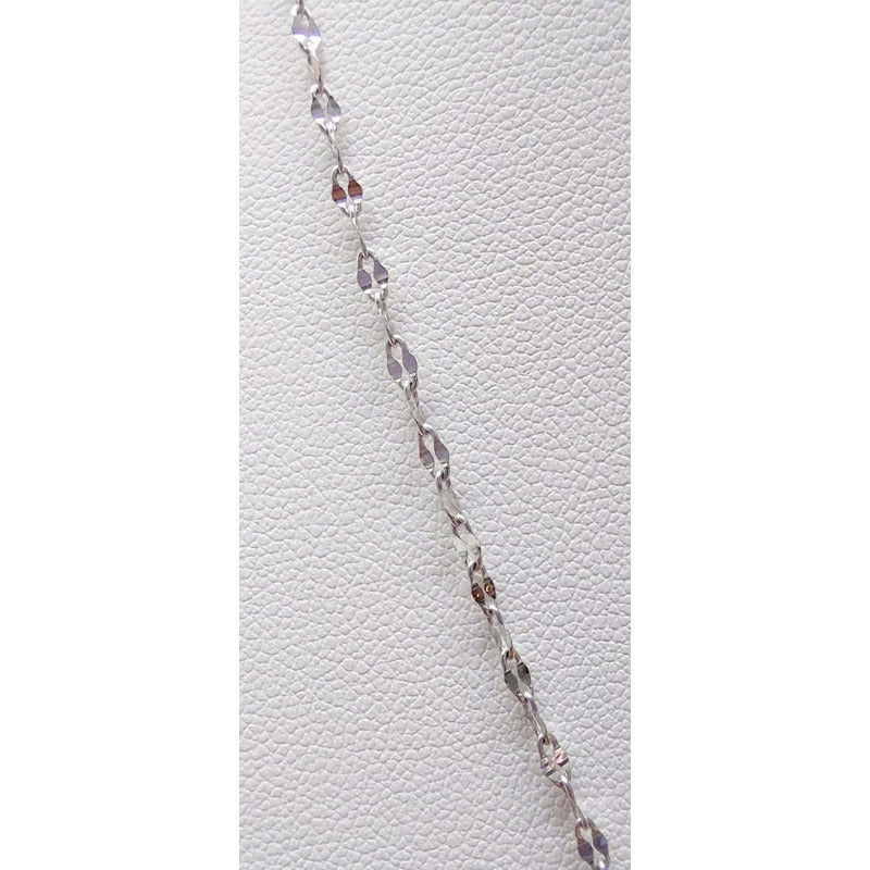 Cadena Pelo Angel Oro Blanco 14 K. + Obsequio