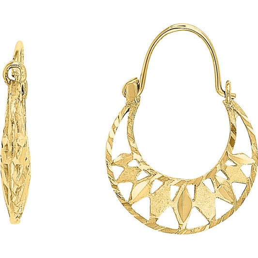 Arracadas Canasta 2 X 1.5 Cm  Oro 10 K + Obsequio + Envio