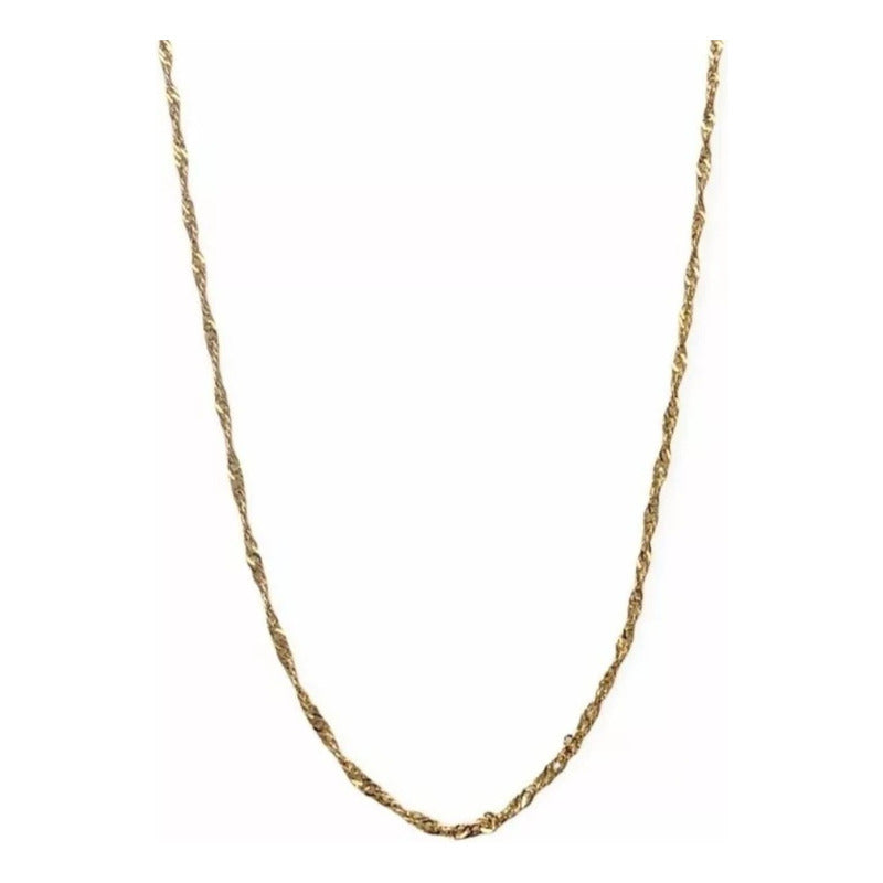 Juego Collar Letra T  Lisa + Aretes Bola 10 K. + Regalo