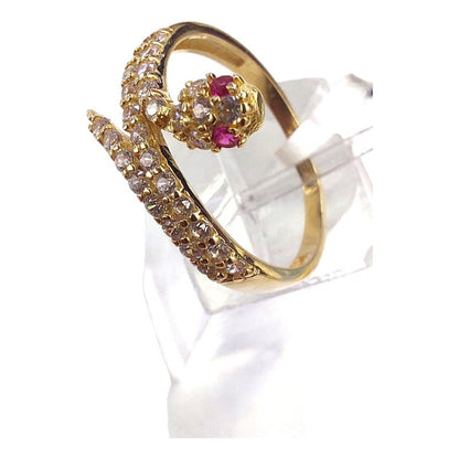 Anillo Ojos Rojos Joyería M De León  Oro 14k + Regalo