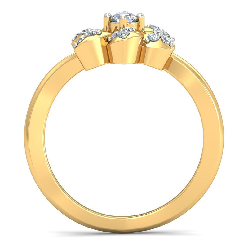 Anillo Flor De Luz Joyería M De León Oro 10k + Regalo