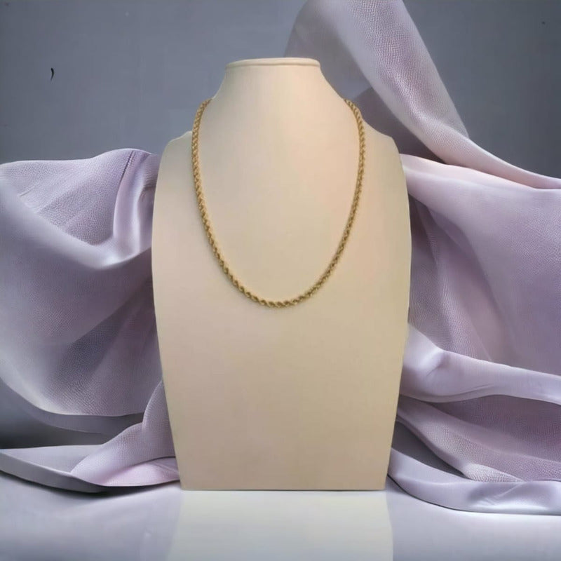 Set Torzal Cadena 55 Cm + Pulsera 21 Cm X 6 Mm Oro 10 K.