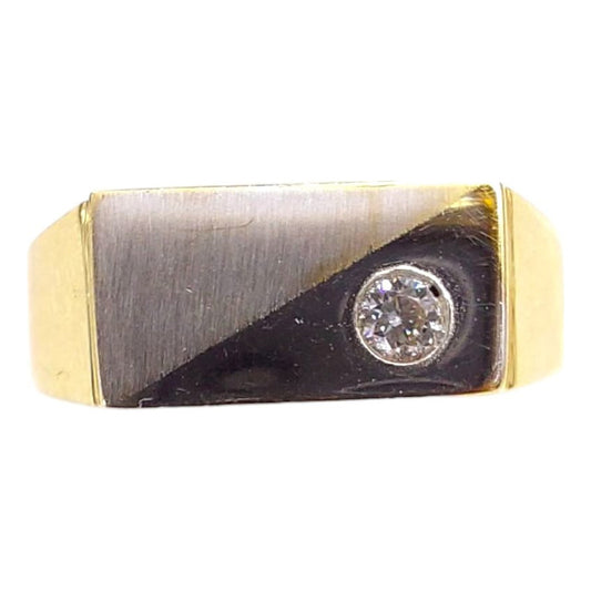 Anillo Sello Mate Joyería M De León Oro 14k + Regalo