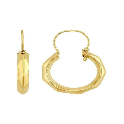 Arracada Facetada #1 En Oro De 10 K + Obsequio