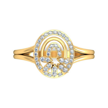 Anillo Espiral Floral Joyería M De León Oro 10k + Regalo