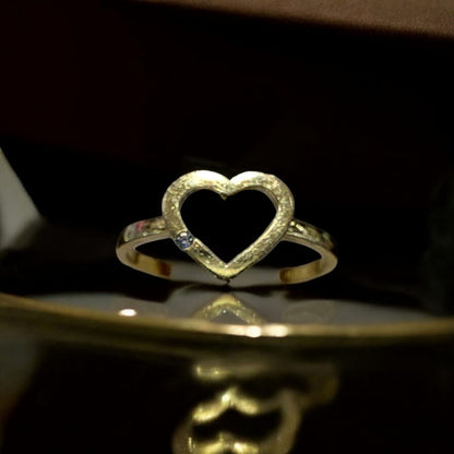 Anillo Corazón Fancy Joyería M De León Oro 10k + Regalo