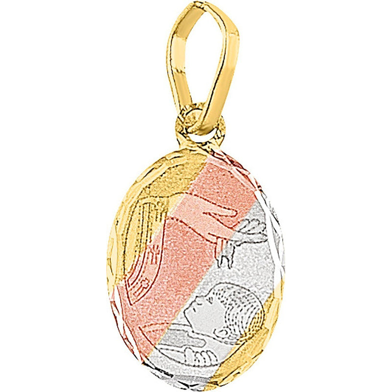 Medalla Bautizo 3 Oros 10 K + Obsequio + Envio