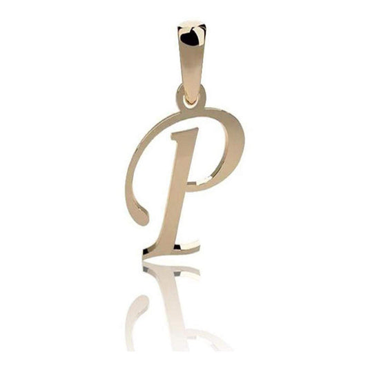 Dije Inicial Letra P Oro 14 K + Obsequio + Envio