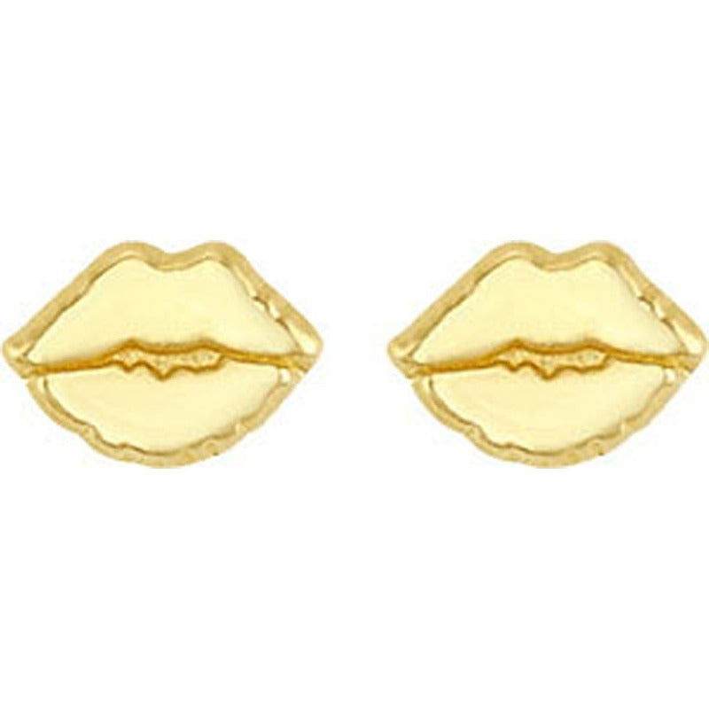 Broquel Beso En Oro De 10 K + Obsequio + Envío