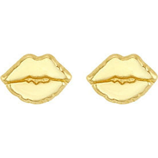 Broquel Beso En Oro De 10 K + Obsequio + Envío