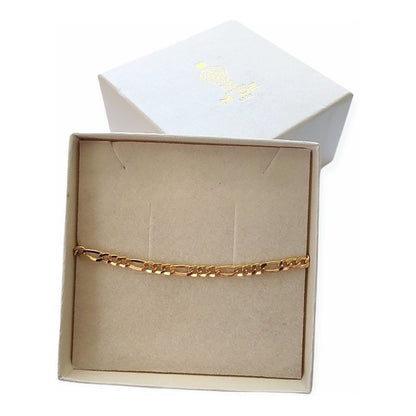 Pulsera Tejido Figaro 14k + Obsequio