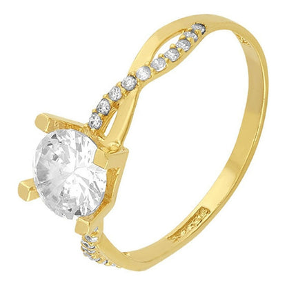 Anillo Infinito Solitario En Oro De 10 K + Obsequio