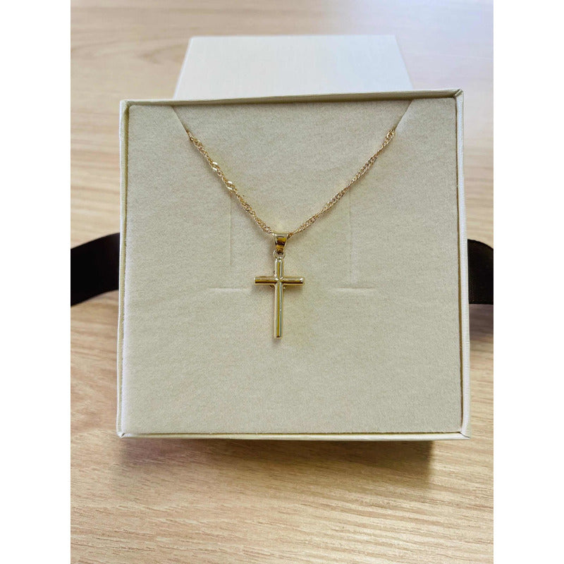 Kit Cadena Con Dije Mini Espíritu Santo Bco 10k + Obsequio