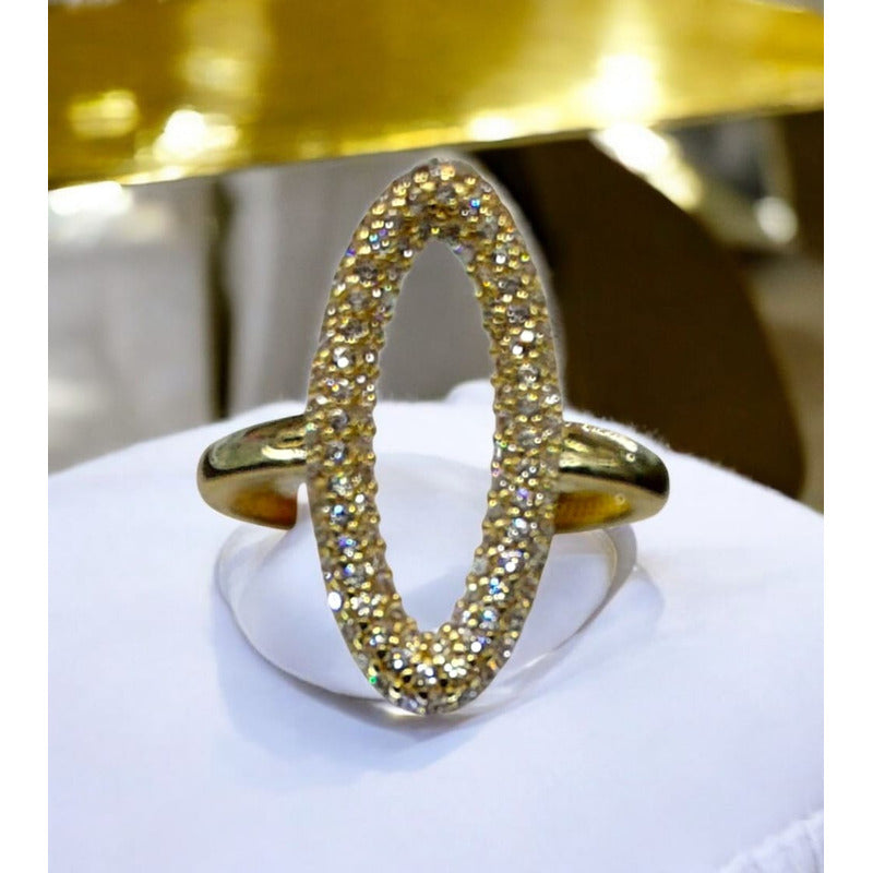 Anillo Fancy Zirconias Joyería M De León Oro 10k + Regalo