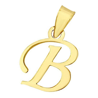 Dije Inicial B Lisa En Oro De 10 K + Obsequio + Envío