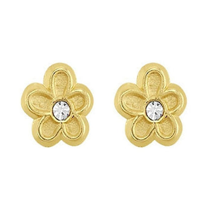 Broquel Flor 5 Hojas En Oro De 10 K + Obsequio + Envío