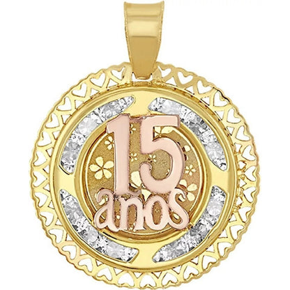 Juego Anillo Y Collar Xv Años Con Flores Oro 10 K + Obsequio