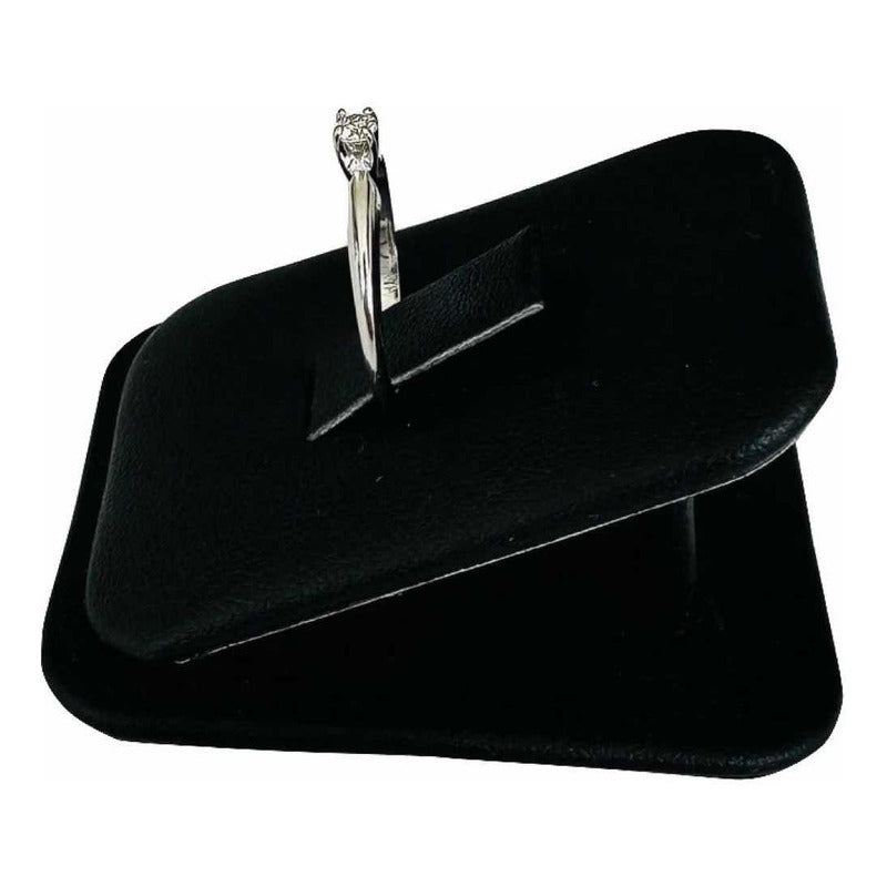 Anillo Compromiso Oro Bco 14 K Diamante Natural .9 Ct