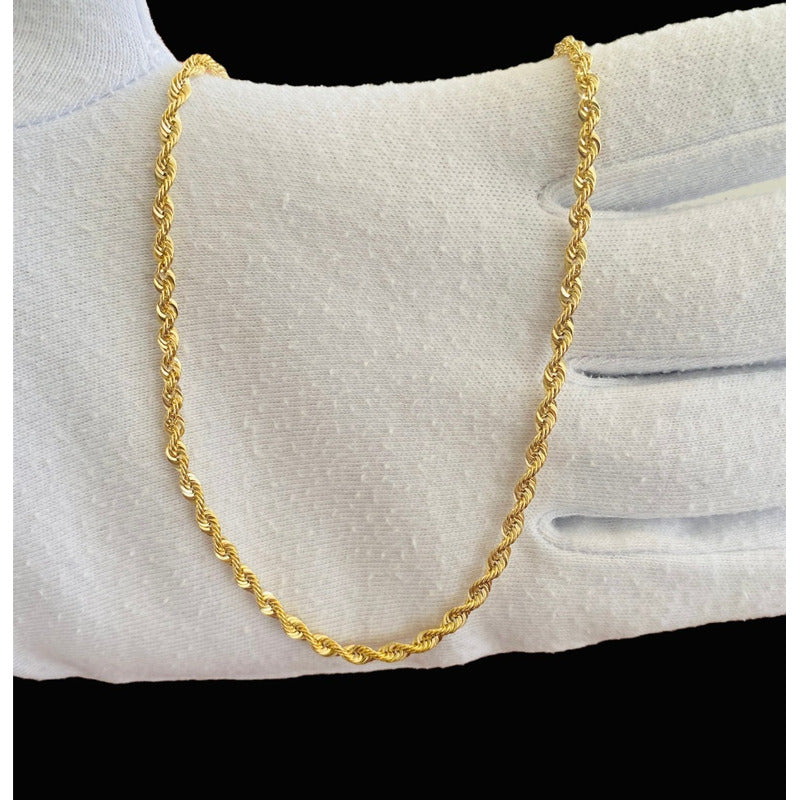 Cadena Torsal 60 Cm X 3 Mm Oro 14 K + Obsequio