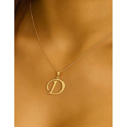 Dije Inicial D Lisa En Oro De 10 K Mas Color Dorado