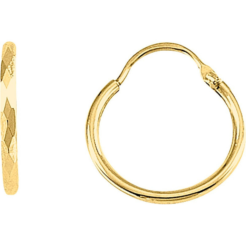 Juego Arracadas Y Aretes Facetados Oro 10 K + Obsequio