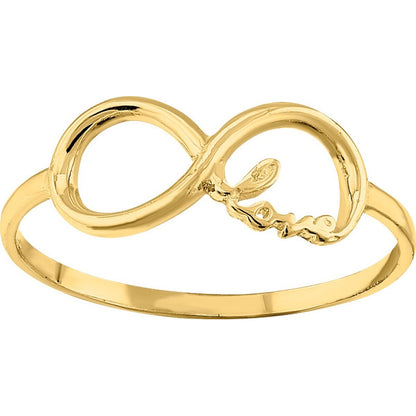 Anillo Dama Amor Infinito Oro 14 K + Obsequio