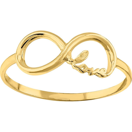 Anillo Dama Amor Infinito Oro 14 K + Obsequio