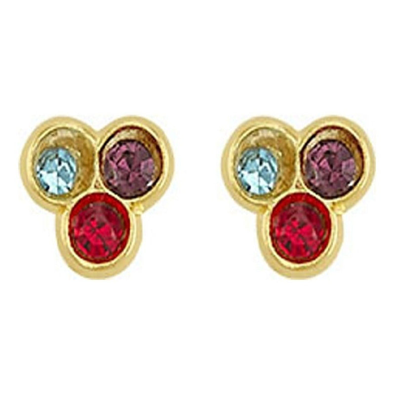 Broquel Mini Trébol En Oro De 10 K + Obsequio + Envío