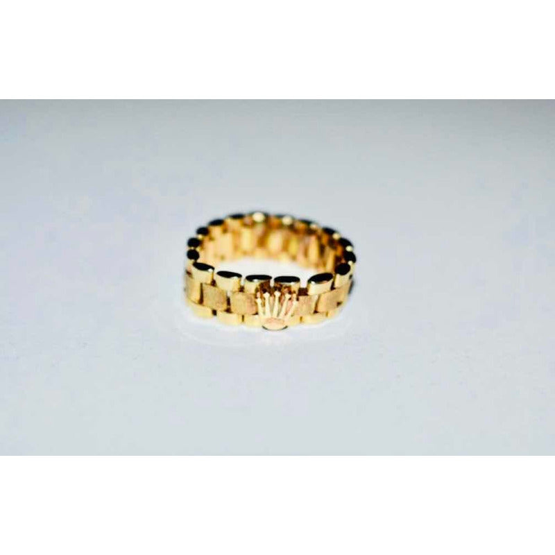 Anillo Tejido Rolex Para Dama Oro 14 K Envio Incluido