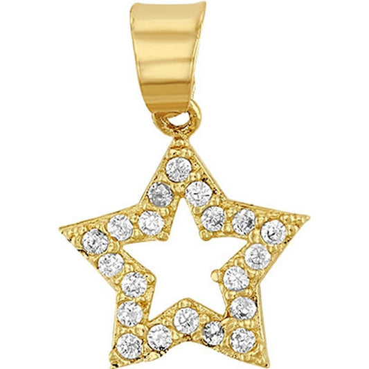 Dije Mini Estrella Zirconias En Oro De 10 K +obsequio +envio
