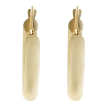 Arracada Redonda Tubular En Oro Amarillo En14 K