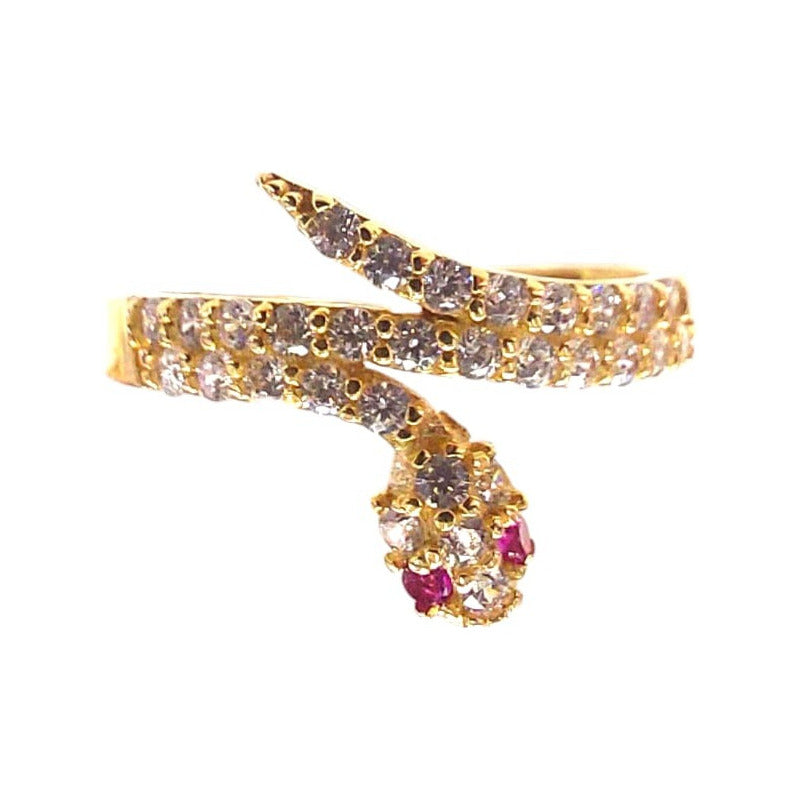 Anillo Ojos Rojos Joyería M De León  Oro 14k + Regalo