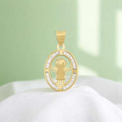 Medalla Niño Angel En Oro De 10 K + Obsequio + Envio