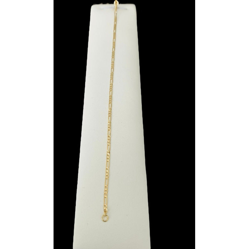 Pulsera Estilo Planchado En Oro De 14 Kilates + Obsequio