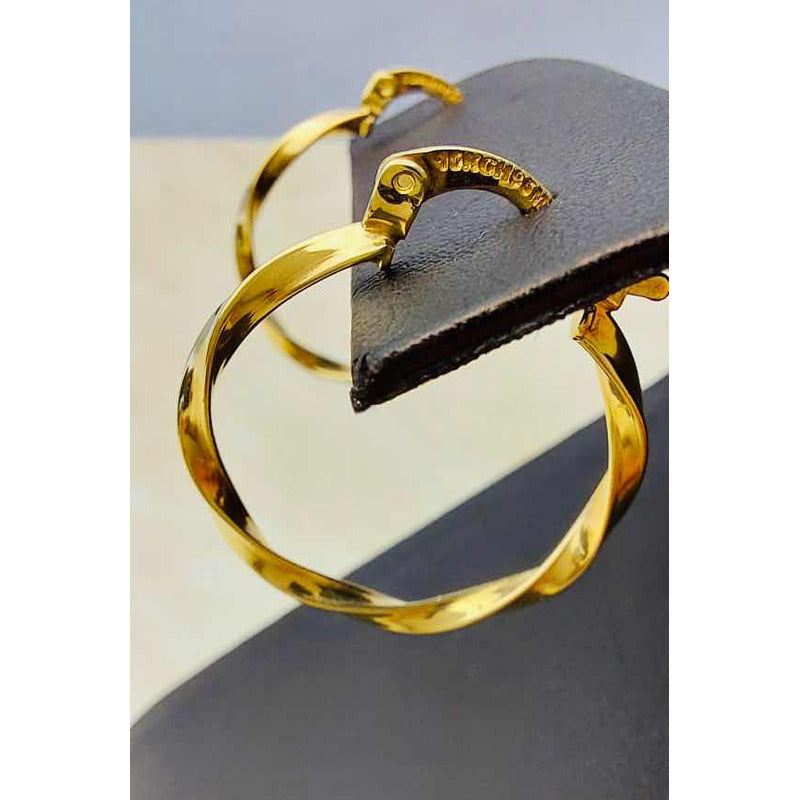 Arracadas Caramelo 2.4 Cm Oro 10 K + Obsequio