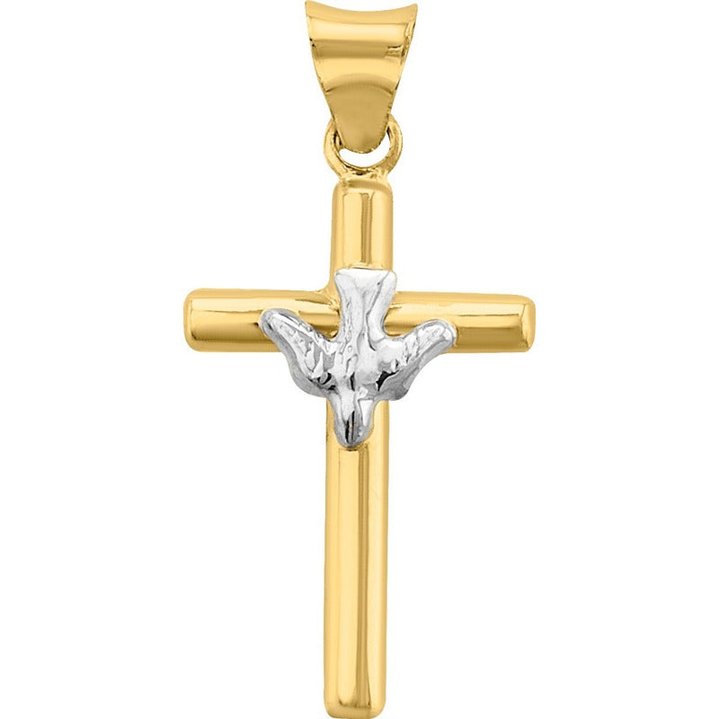 Kit Cadena Con Dije Mini Espíritu Santo Bco 10k + Obsequio