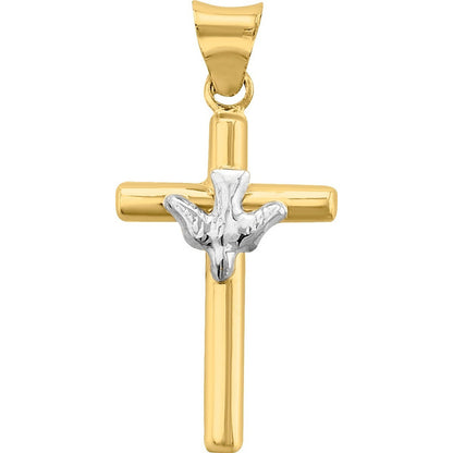 Kit Cadena Con Dije Mini Espíritu Santo Bco 10k + Obsequio