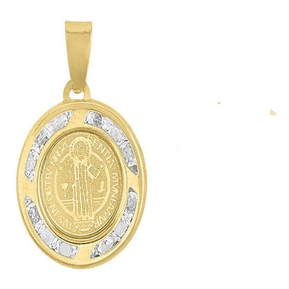 Kit Cadena Con Dije San Benito Oro 10 K. + Obsequio