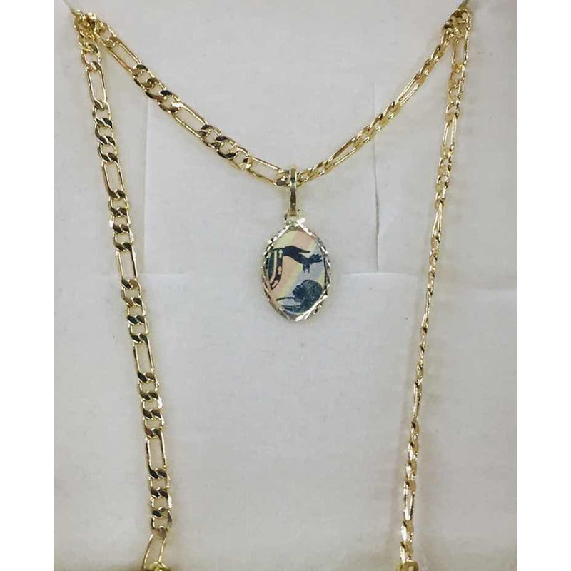 Collar Bautizo 3 Oros Oval 10 K + Obsequio + Envio